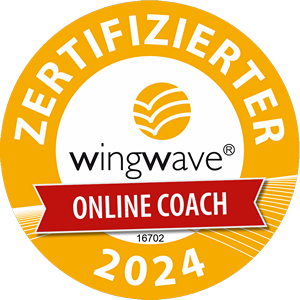 Logo "zertifizierter Online Coach 2024" für Wingwave-Coaching